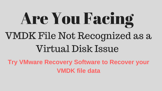 Vmware vmdk file not recognized